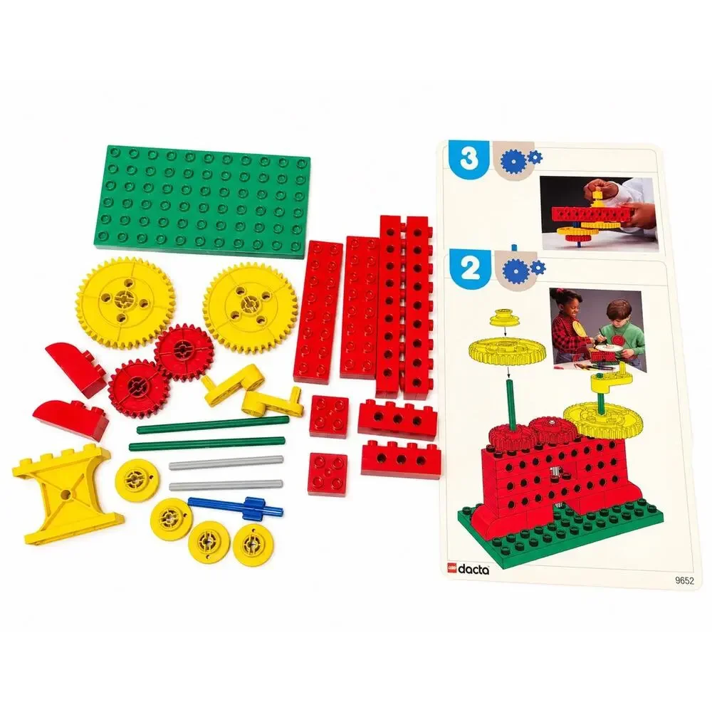 *RARE LEGO Dacta 9652 Fun Time Gears 1995 Complete Pieces Instructions Vintage